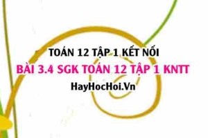 Bài 3.4 SGK Toán 12 tập 1 Kết nối tri thức